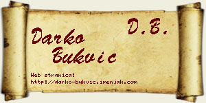 Darko Bukvić vizit kartica